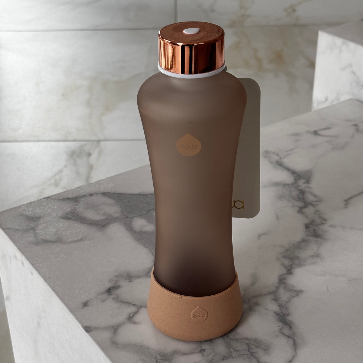 EQUA Glass BPA free Water Bottle / rose gold
