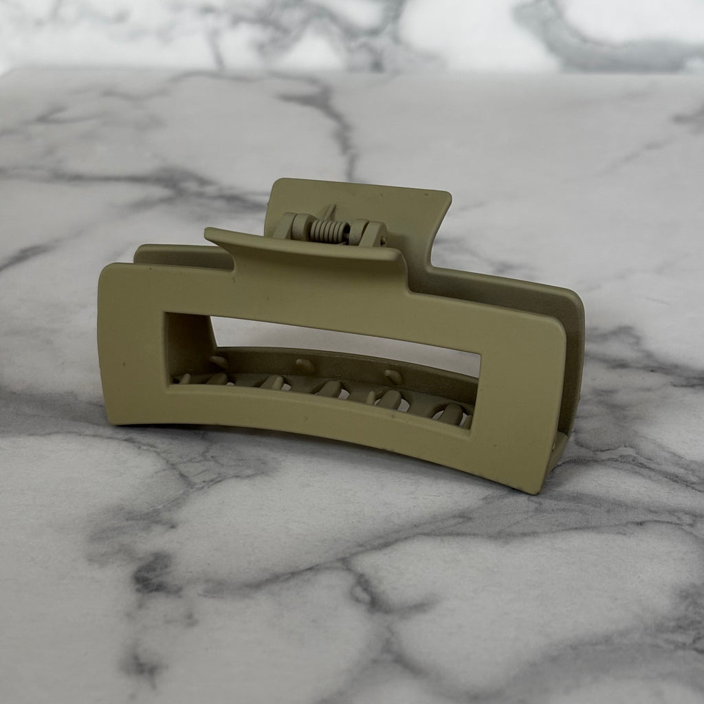Large Claw Clip / beige matte