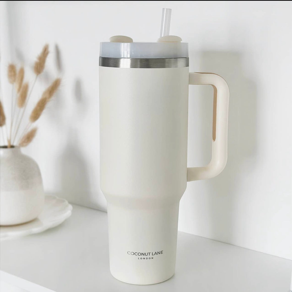 White Coconut Lane Flask