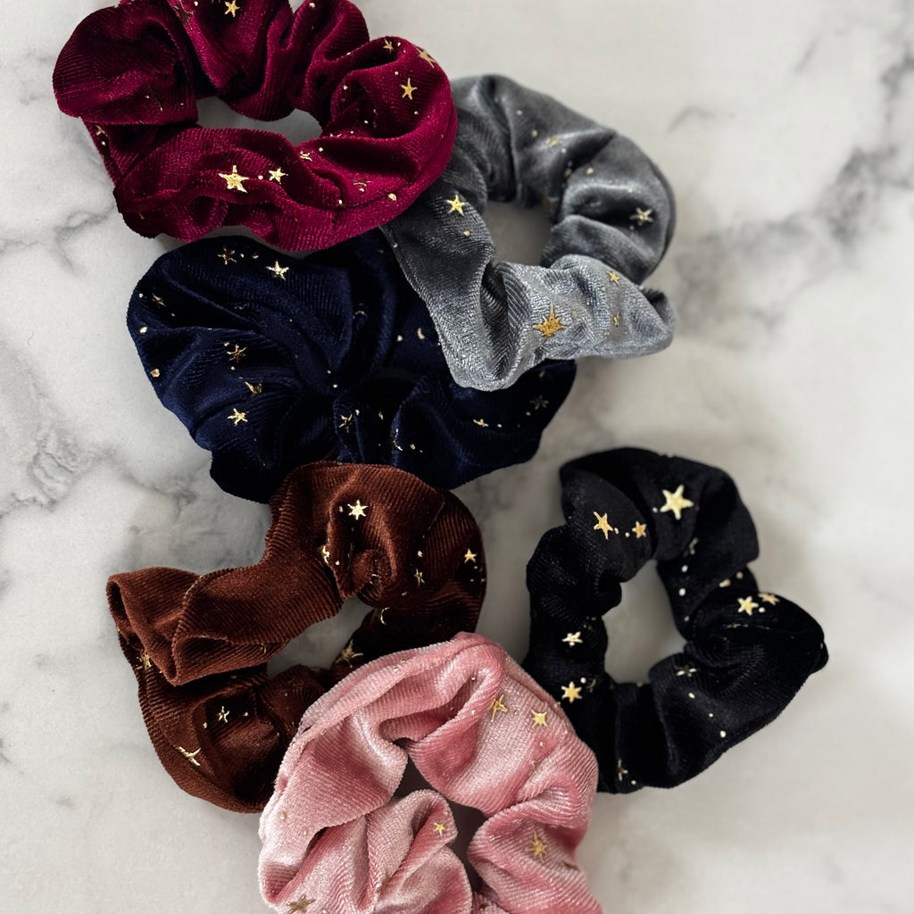 Velvet Starry Scrunchie