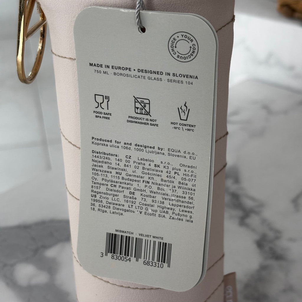 EQUA Metal BPA free Water Bottle / blush