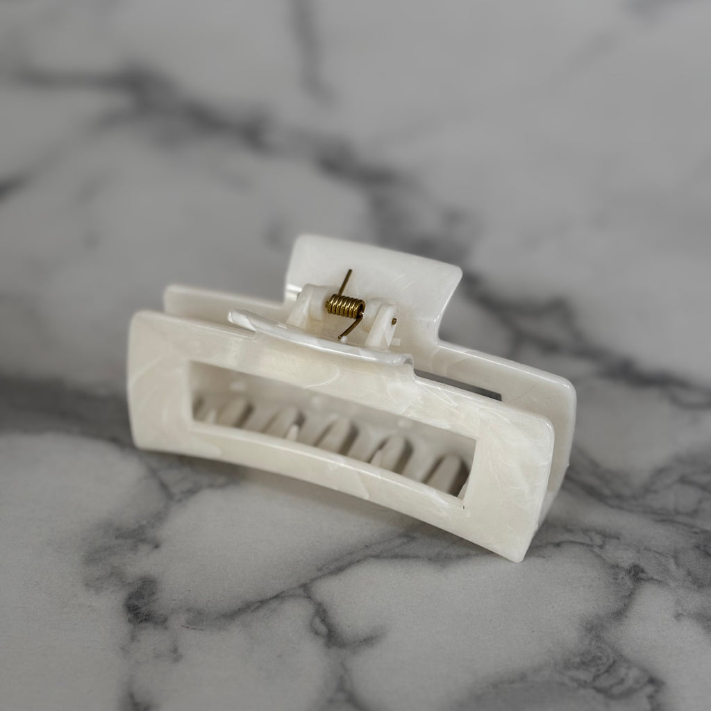 Large Claw Clip / pearl white