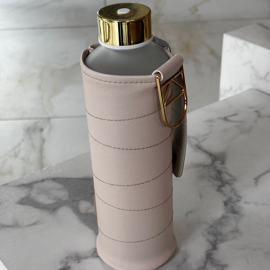 EQUA BPA free Water Bottle & Blush Leather Case