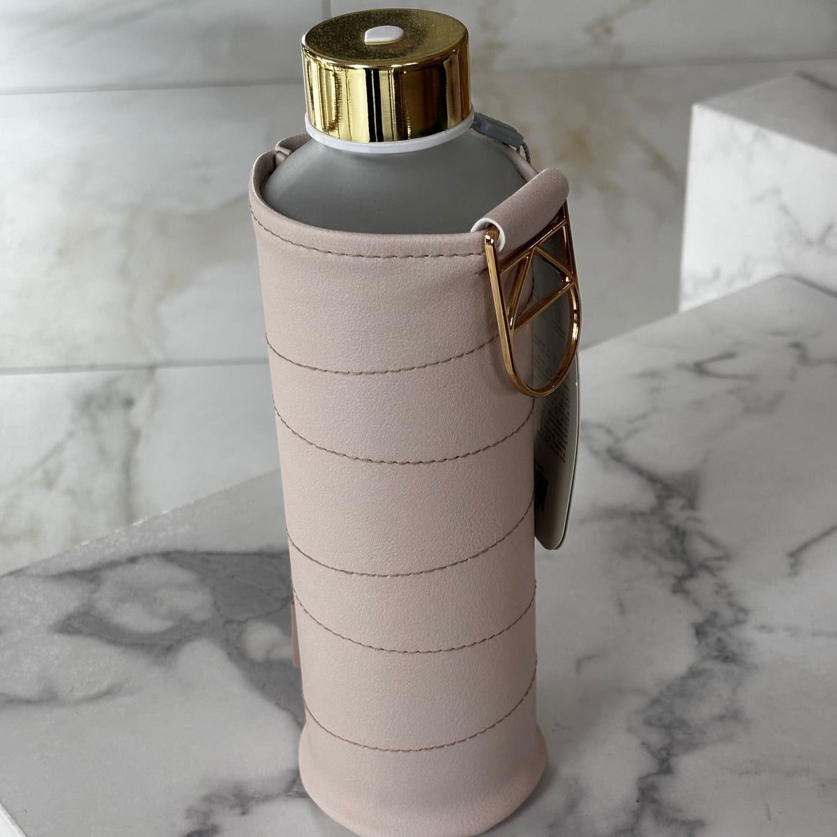 EQUA BPA free Water Bottle & Blush Leather Case