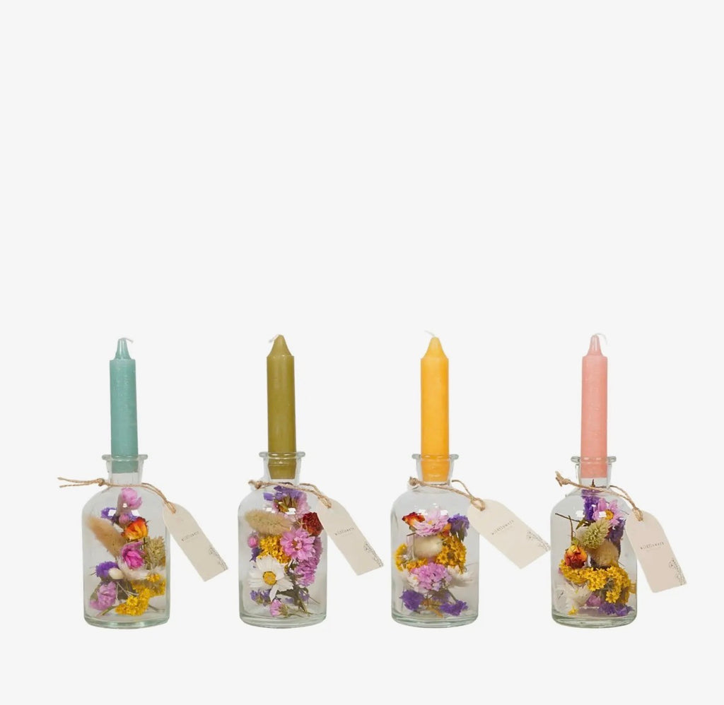 Dried Bloom Candle Vases