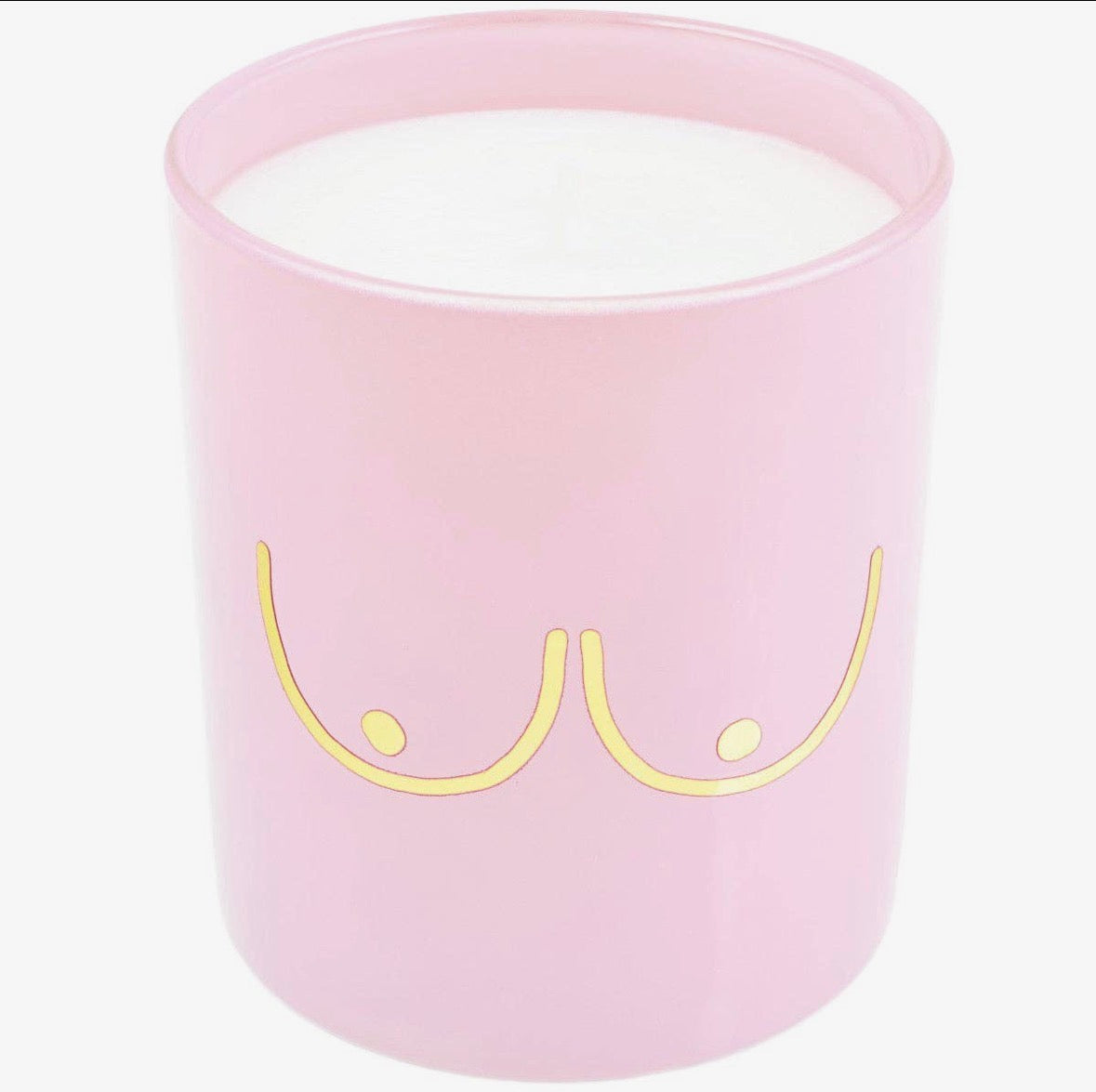 Breast Cancer Awareness Pink & Gold Candle