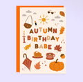AUTUMN BIRTHDAY BABE Card